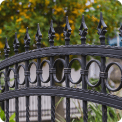 Ornamental iron fencing